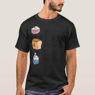 Camiseta Leite Isento De Gluten Isento De Açúcar