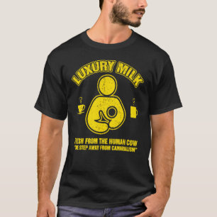 Camiseta Leite Luxuoso Vintage Da Vaca Humana