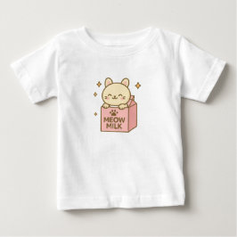 Camiseta Leite Mágico Meow – Gato Fofo em uma Caixa 