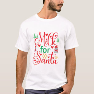 Camiseta Leite Merry Xmas Para Papais noeis