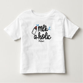 Camiseta Leite Personalizado aholic Engraçado