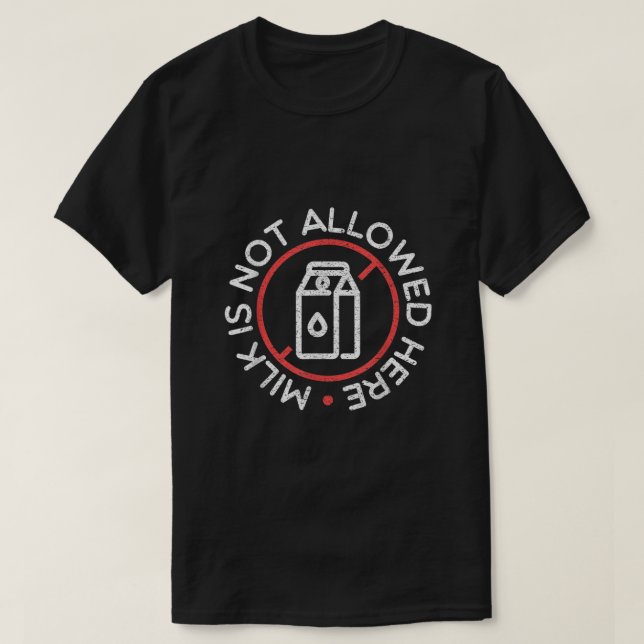 Camiseta Leite sem Leite Alergia Sensibilização O Leite não (Frente do Design)