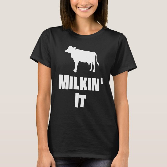 Camiseta Leiteiro Milkin I Criação De Bovinos (Frente)