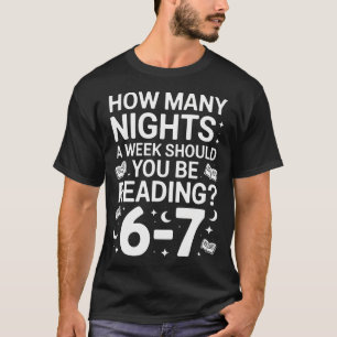 Camiseta Leitor 6-7 Professor Bibliotecário Escolar Amante