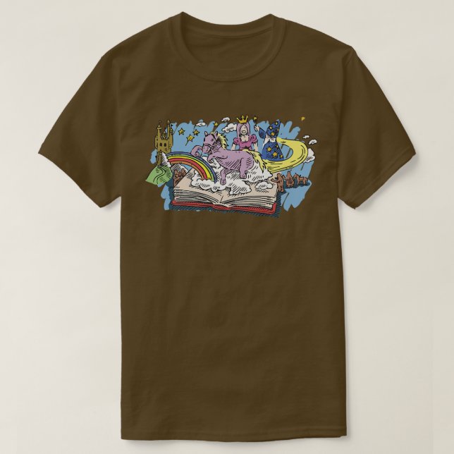 Camiseta Leitor Avid Bookworm LeitorFairy Tale Fantasy Book (Frente do Design)