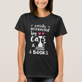 Camiseta Leitor Bonito e Divertido Facilmente Distraído por