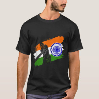 Camiseta Leitor de críquete do jogador de críquete da Índia