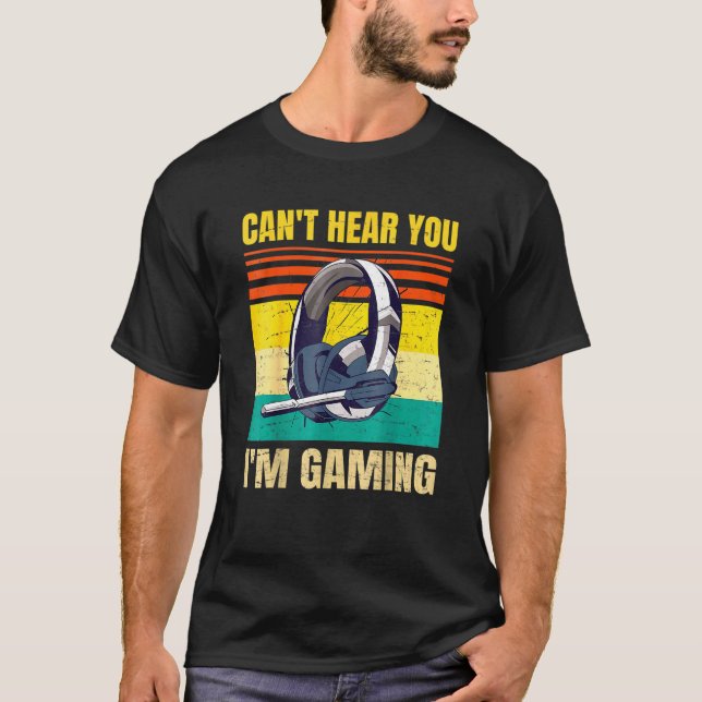 Camiseta Leitor De Jogos Não Pode Ouvir Você Im Jogando (Frente)