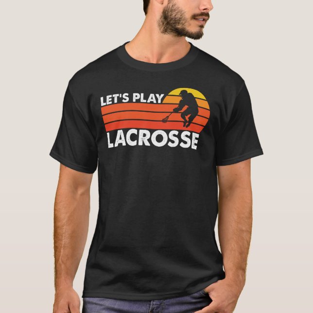 Camiseta Leitor de Lacrosse Retro LAX do Vamos Play (Frente)