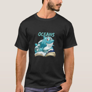Camiseta Leitor De Livros Oceanos De Tubarões De Possibilid