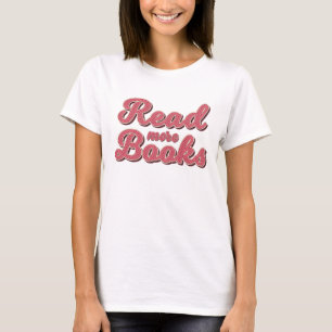 Camiseta Leitor de Livros Retro Leia Mais Livros