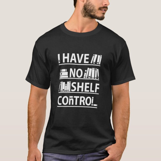 Camiseta Leitor de Livros Sem Ficha de Biblioteca de Contro (Frente)