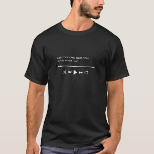 Camiseta Leitor de Música Artista e Título de Música Person