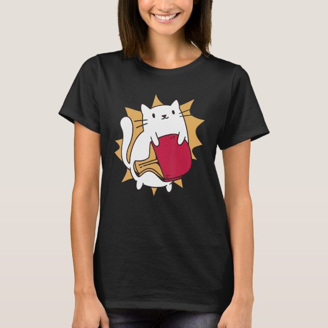 Camiseta Leitor de pinos de mesa Cat tênis (Frente)
