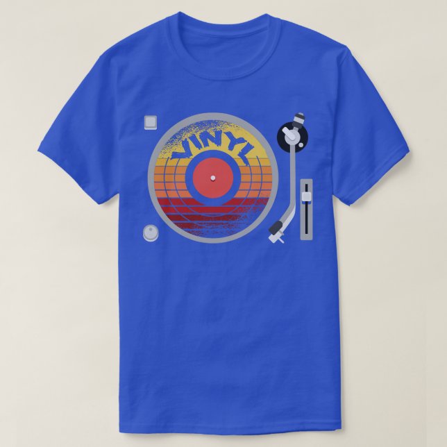 Camiseta Leitor de Registro de Vinilo (Frente do Design)