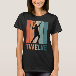 Camiseta Leitor De Tênis De Aniversário De 12 12 Anos De Id