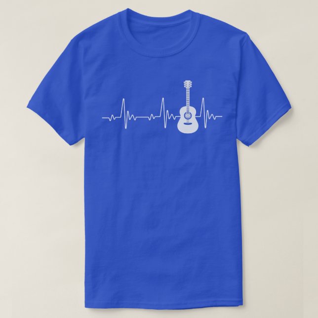 Camiseta Leitor de Violão de Pulso de Violão EKG (Frente do Design)