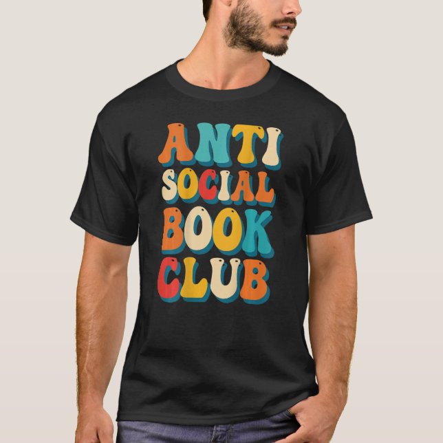 Camiseta Leitores do Clube Anti-Livro Social Retro (Frente)