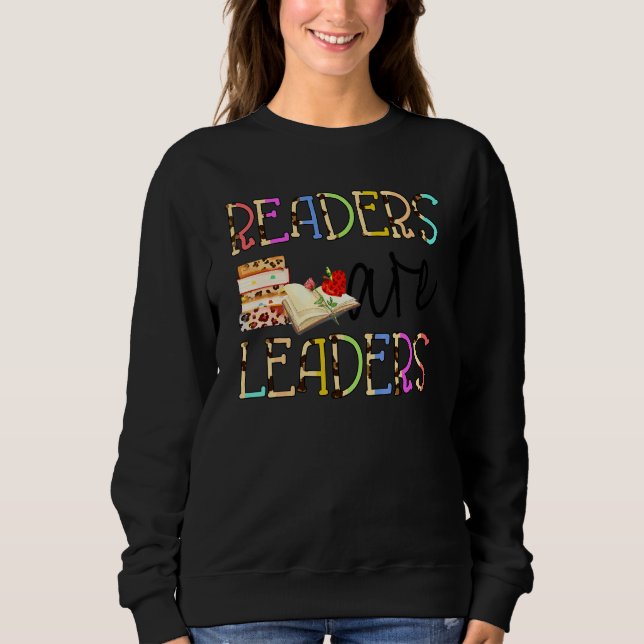Camiseta Leitores São Líderes Boho Leopardo Livro De Volta  (Frente)
