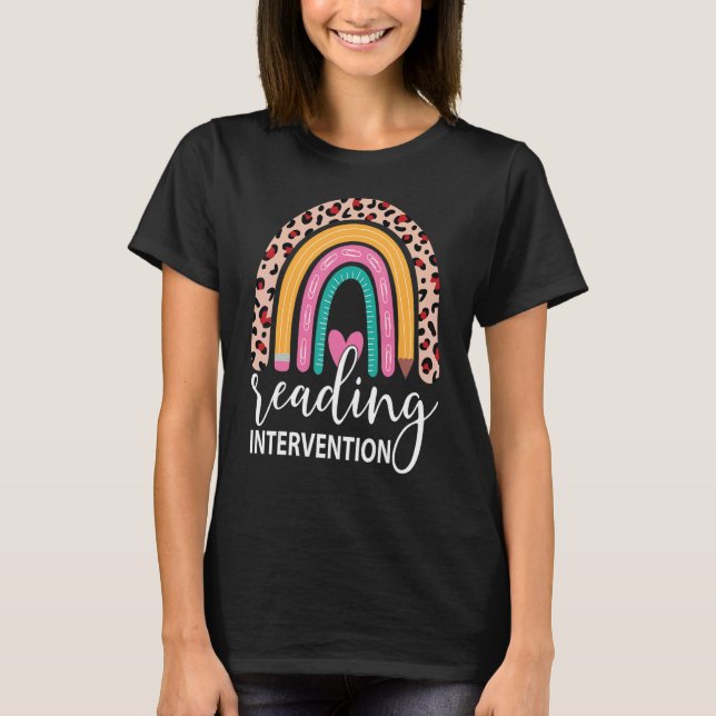 Camiseta Leitura da intervenção Rainbow Leopard Professor d (Frente)