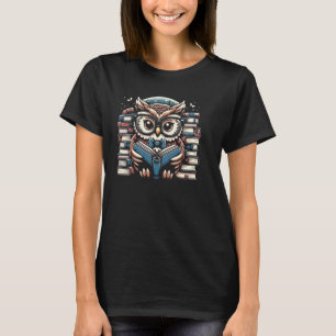 Camiseta Leitura de Animais Selvagens de Aves Nocturnais Cu