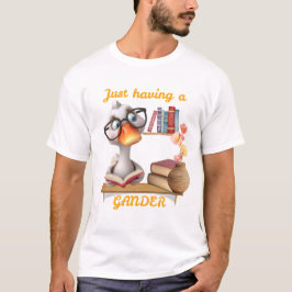 Camiseta Leitura de ganso só tendo um ganso