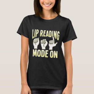 Camiseta Leitura de Gesto de Mão surdo Audição Perda de Awa