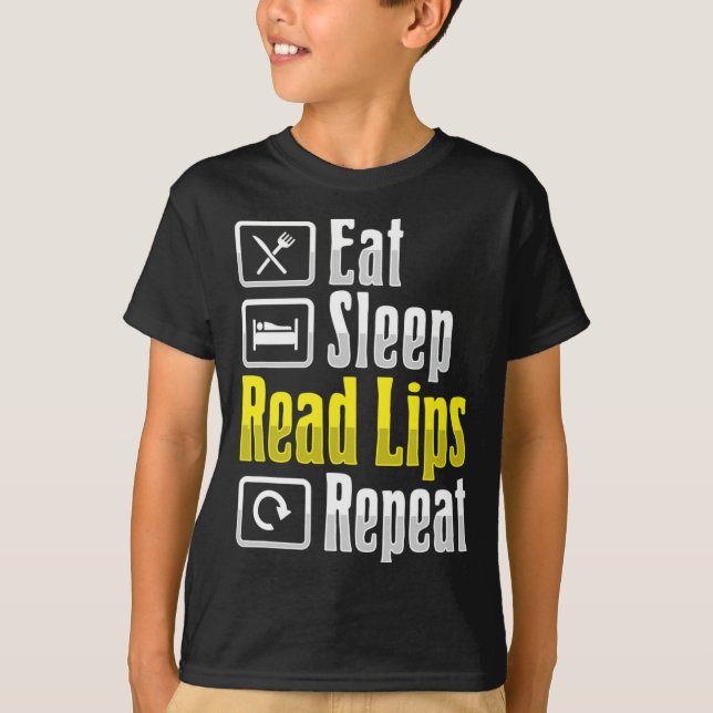 Camiseta Leitura de Gesto de Mão surdo Audição Perda de Awa (Frente)