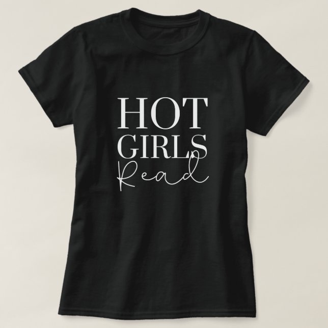 Camiseta Leitura de Hot Girls do Book Lover (Frente do Design)