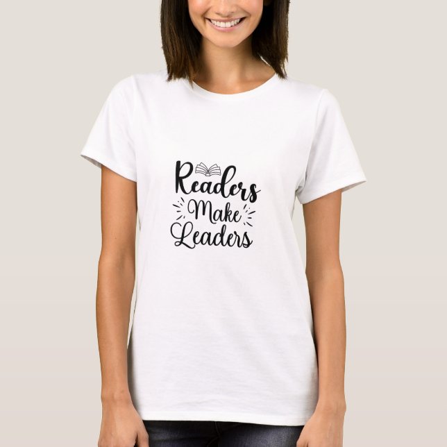 Camiseta Leitura de Leitores de Arte Torna Líderes (Frente)