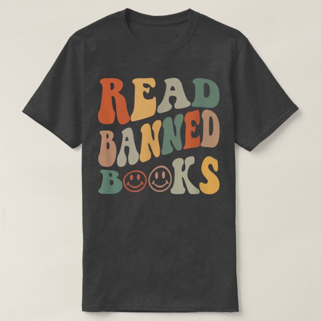 Camiseta Leitura de Livros Banidos Livro Funerário Retrô (Frente do Design)
