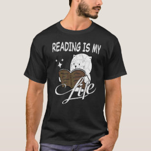 Camiseta Leitura de Livros Biblioteca de Literatura Livros 