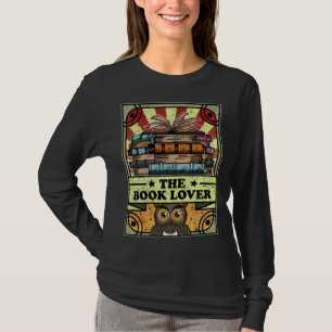 Camiseta Leitura de Livros Cartas de Tarot Fortuna Bibliófi