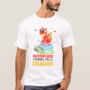 Camiseta Leitura de Livros Dragão Fantasia Dizendo