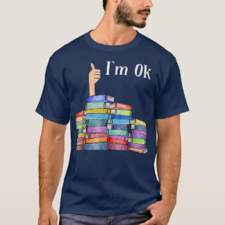 Camiseta Leitura de livros Eu estou bem.