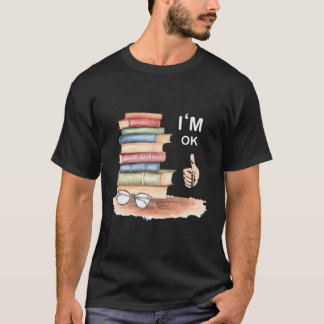 Camiseta Leitura De Livros Eu Sou Ok, Amantes De Livros Nac