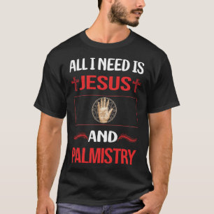 Camiseta Leitura de mão engraçada de Jesus Quiromancia Quir