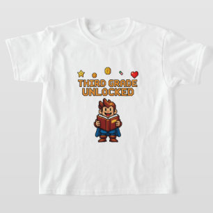 Camiseta Leitura de Pixel do Jogador Desbloqueado de Tercei