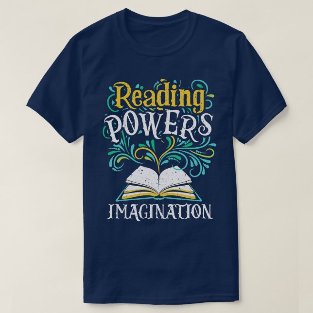 Camiseta Leitura de Powers Imagination Books Leitura (Frente do Design)