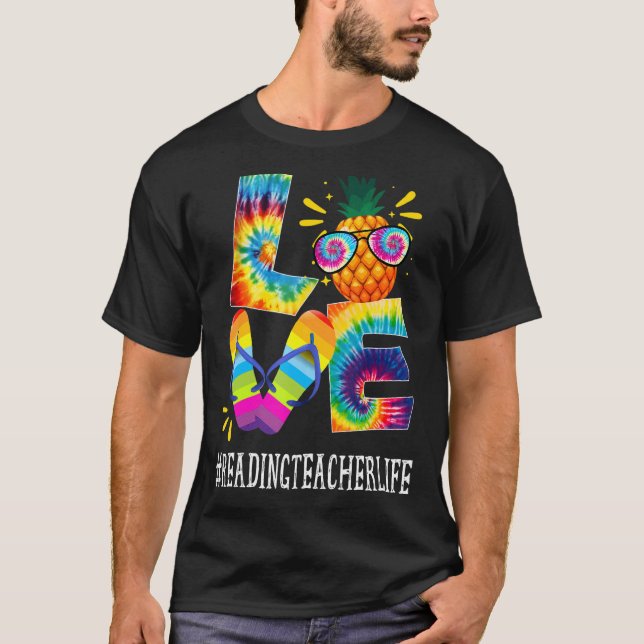 Camiseta Leitura de professor Love Pineapple Summer Off Dut (Frente)