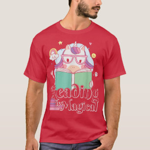 Camiseta Leitura de Unicórnio Bonito é Amantes de Livros de
