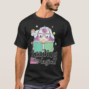 Camiseta Leitura De Unicórnio Bonito É Livro De Leitores Ma