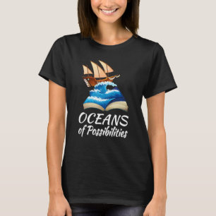 Camiseta Leitura de Verão Oceanos de Possibilidades Leitura