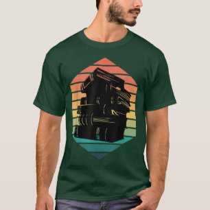 Camiseta Leitura de Vintage para Homens Livro Literacia sob