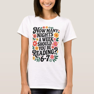 Camiseta Leitura Divertida 6 7 Seis Sete Meme Professor de