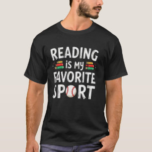 Camiseta Leitura Divertida É Meu Esporte Favorito Tênis E L