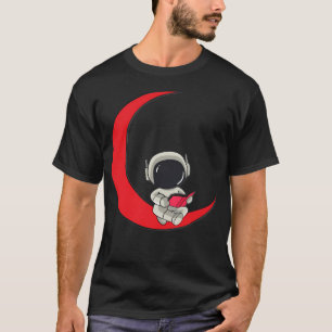 Camiseta Leitura Do Astronauta No Crescente Vermelho - Desi