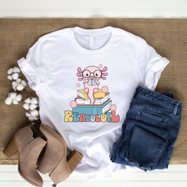 Camiseta Leitura do Axolotl Pun Bookworms do Cute Reader (Criador carregado)