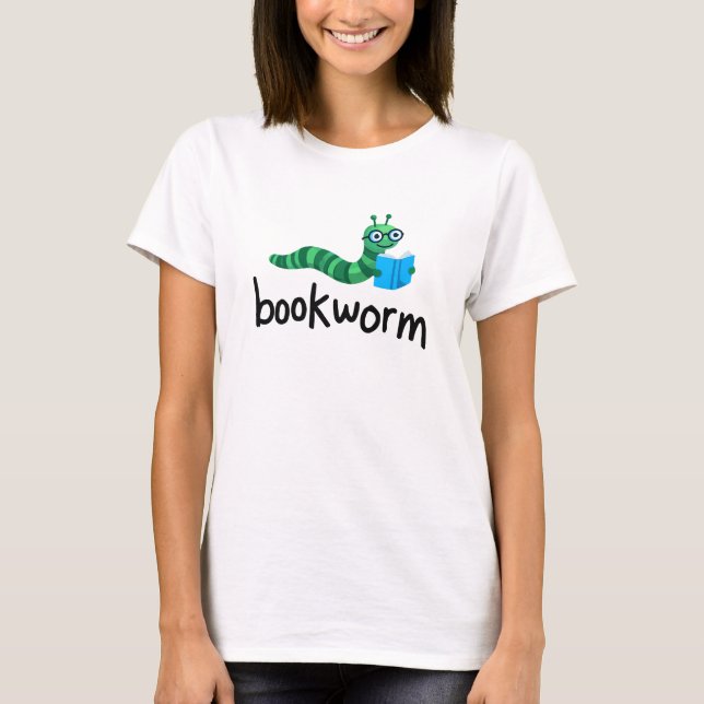 Camiseta Leitura do Bookworm Bonito Amigo com Livro (Frente)