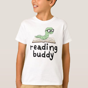 Camiseta Leitura do Bookworm Bonito Amigo com Livro